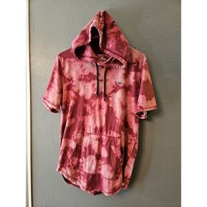 Hollister Hooded Tee Mens Size Medium Front Pocket  Short Sleeve‎ Tye Dye (A336)